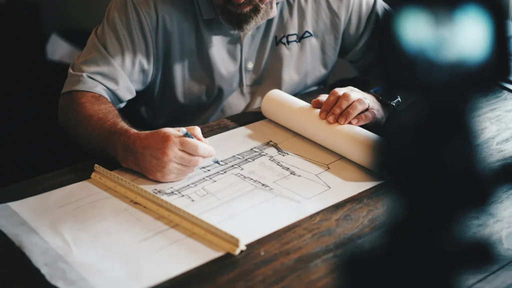 Engineering drawings being prepared for a fit-out project